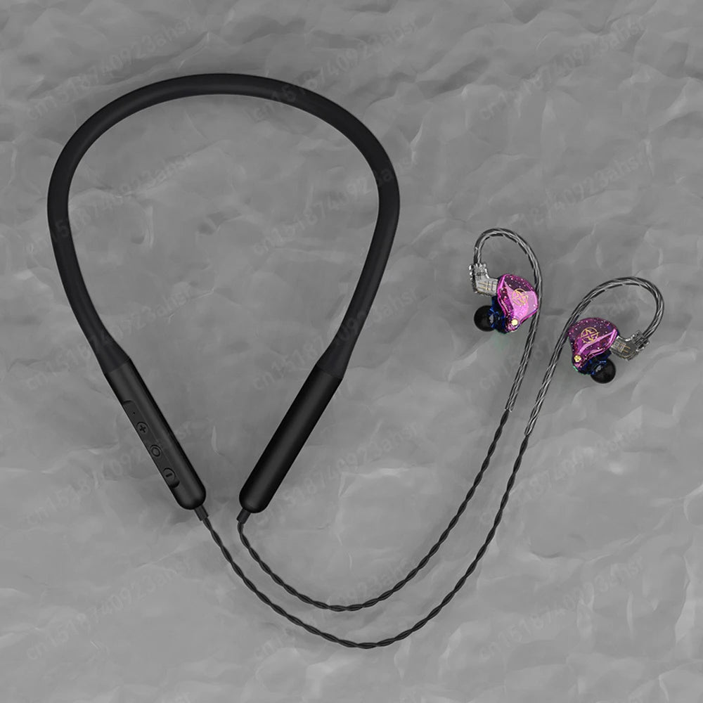 Neckband Wireless Headphones Bluetooth5.0 Stereo Earphones with Microphone Detachable Cable HiFi Bass Sports Running Earbuds