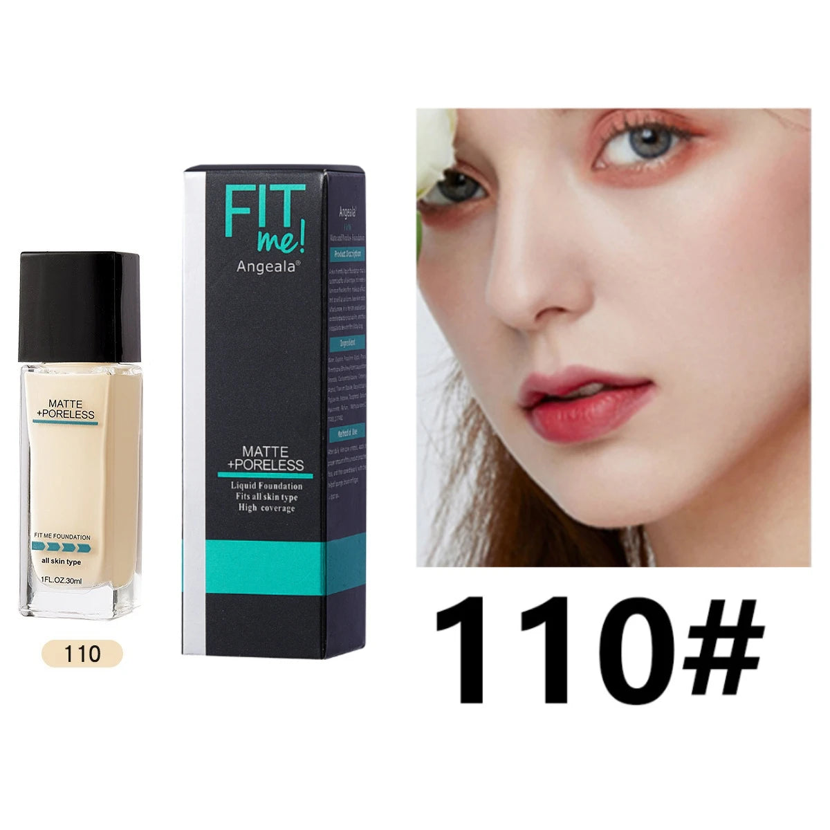 Matte Foundation 30ml Concealer Acne Mark Isolation Pump Free Liquid Foundation Cover Black Eye Circles Even Out Skin Tone