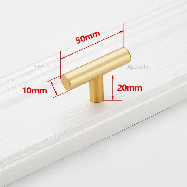 Apstelle Black Golden Cupboard Handle Brushed Stainless Steel Kitchen Cabinet Door Knob Furniture Drawer Pulls Bar Handle
