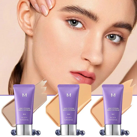 Korean Korea Bb Cream Foundation Perfect Cover Concealer Waterproof Hyaluronic Acid Color Correcting Natural and Snug Fit