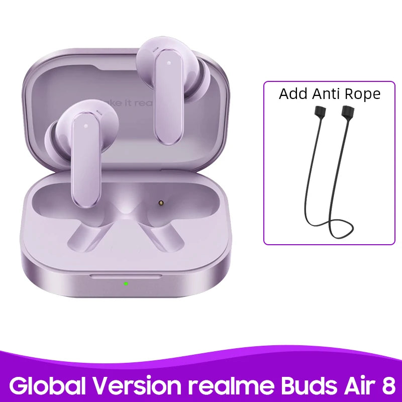 realme Buds Air 8 55dB Ultra Depth Noise Cancellation Global Version True Wireless Earphone Bluetooth 5.4 Earbuds LHDC 5.0 IP55
