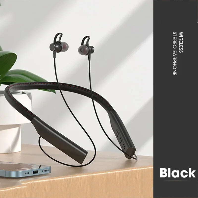 Bluetooth 5.0 Neckband In Ear Headphones IPX5 Sports Wireless Earphones Hifi Stereo Bass Earbuds with SD/TF Card Mode