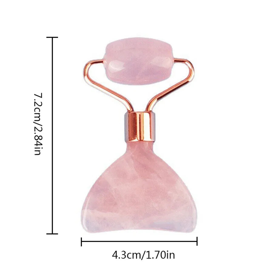 2 in 1 Portable Jade Face Body Scraping Scraper Massage Roller Tool