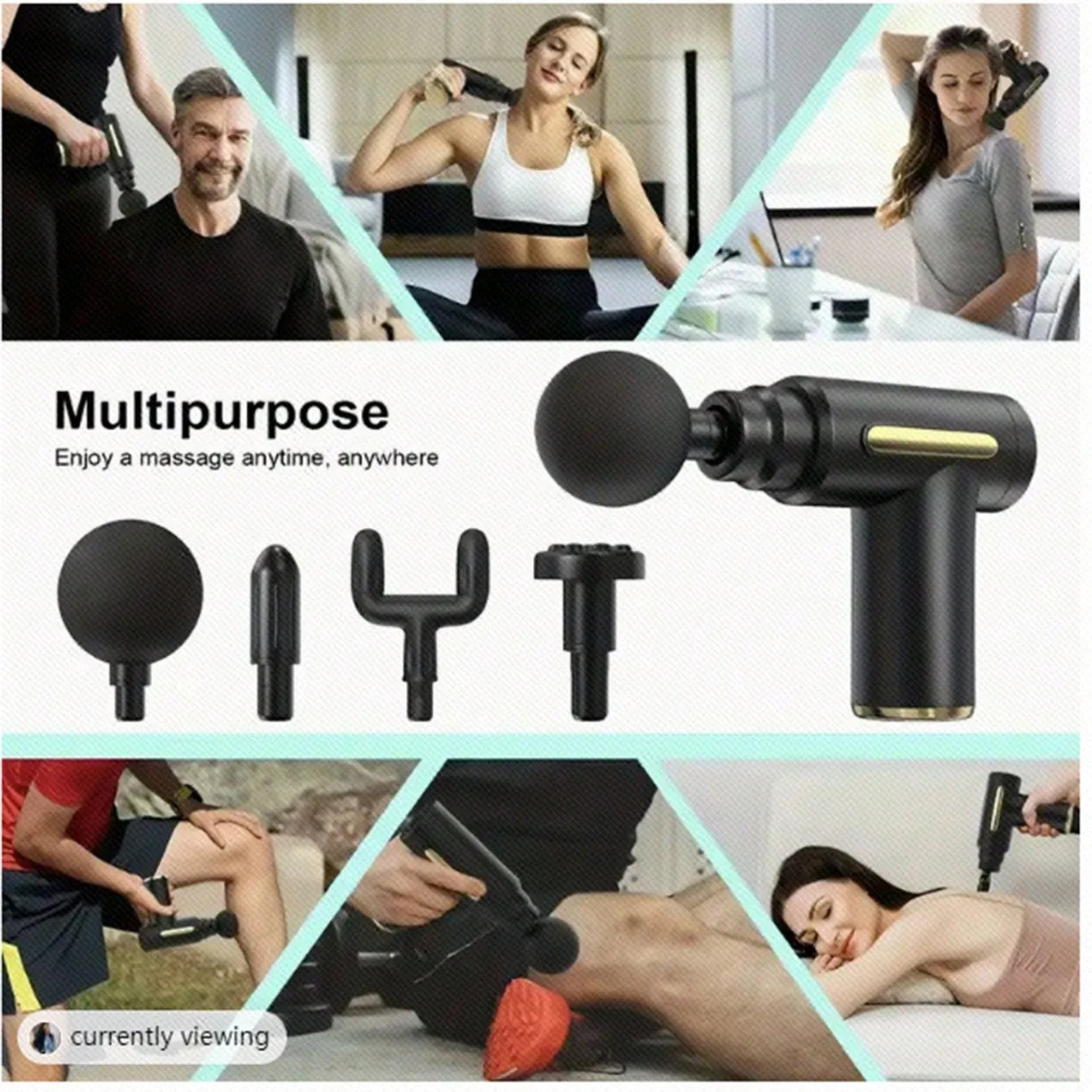 2026 High-Power Muscle Relaxer - Rechargeable Deep Tissue Massage Gun With 4 Heads For Full Body Relief,Ultimate Muscle Recovery