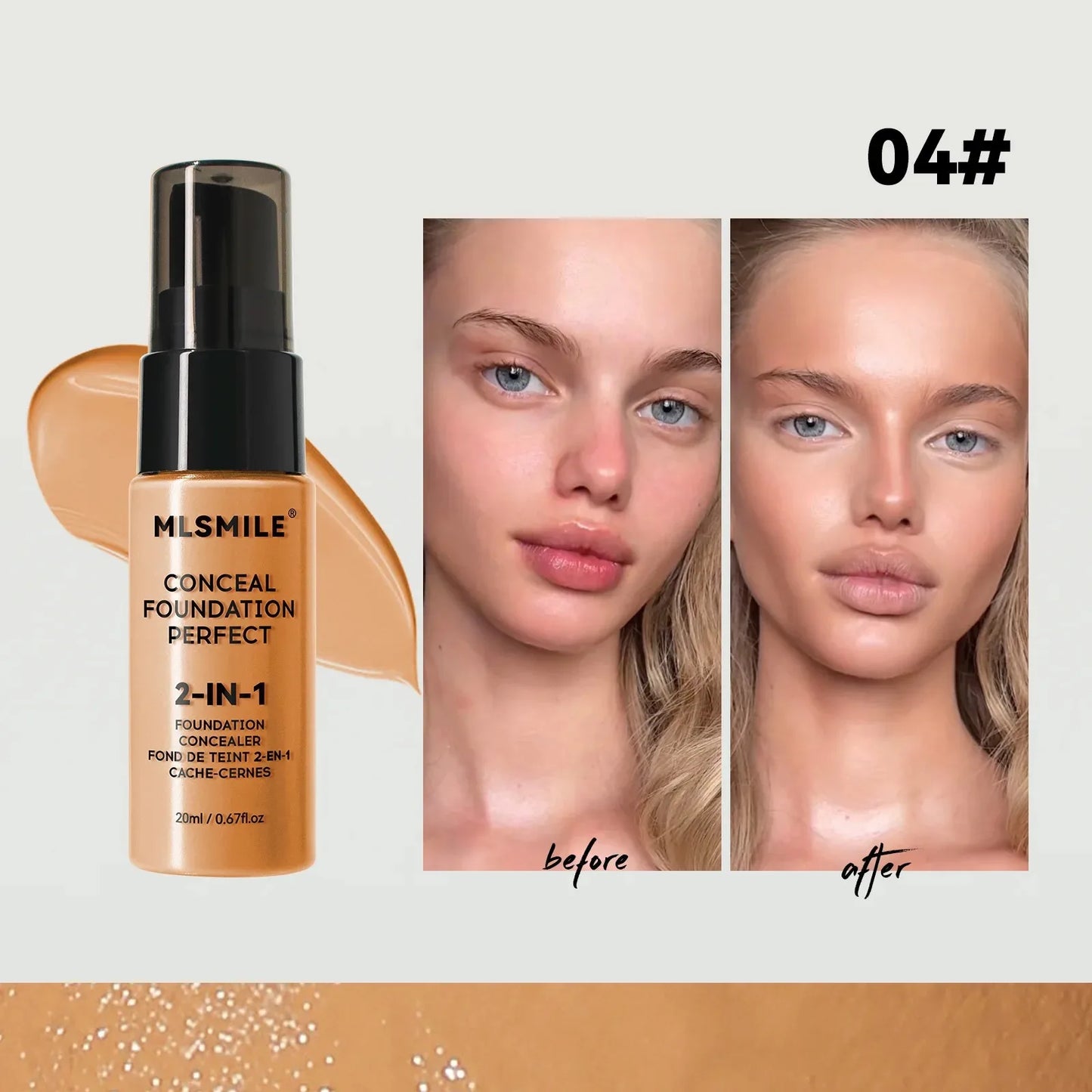 Long-lasting Foundation Oil Control Full Coverage Foundation Cream Transfer Proof and Concealing Liquid Matte Finish Daily Use