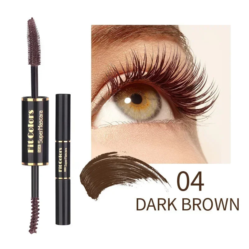 Double Head Colorful Mascara Waterproof Eyelashes Extension Thick Curling Quick Dry Long-lasting Blue Purple White Mascara
