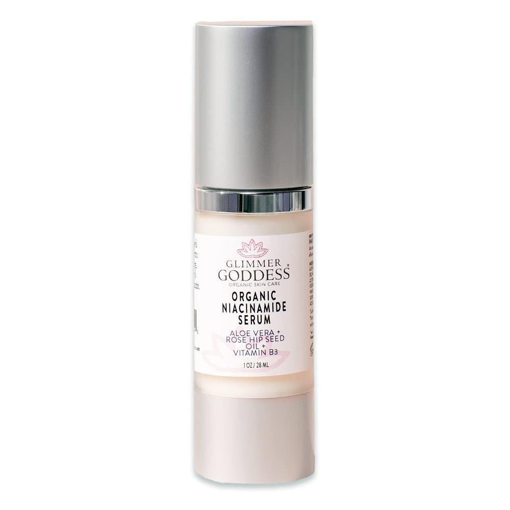 Organic Anti Aging Serum with Niacinamide Vitamin B3 Tightens Pores Reduces 1 oz