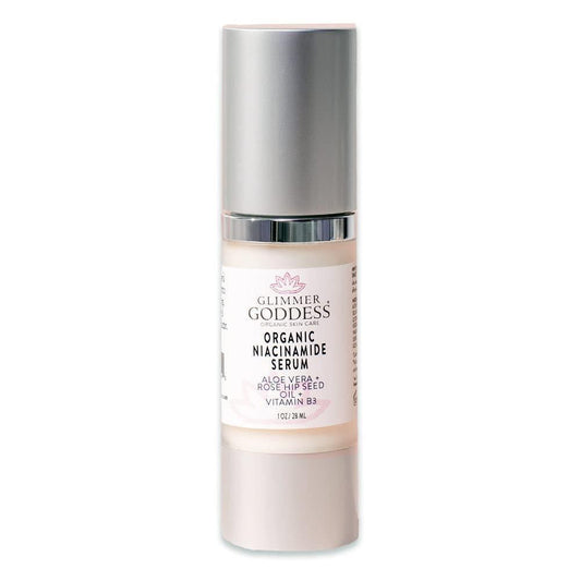 Organic Anti Aging Serum with Niacinamide Vitamin B3 Tightens Pores Reduces 1 oz