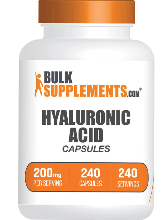 BulkSupplements.com Hyaluronic Acid Capsules - Hyaluronic Acid Supplements Hyaluronic Acid 200mg - Pure & Gluten Free 1 Capsule per Serving 240 Capsules (Pack of 1)