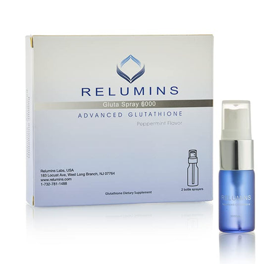 Relumins Highest Dose Sublingual Glutathione Oral Spray - New Advanced Formula 6000mg Plus Zinc - Professional Formula for Skin Brain and Immune Health (3000mg x 2 Bottles)