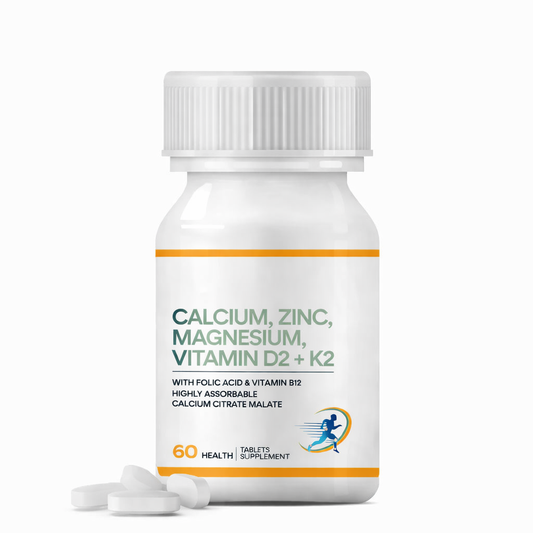 Calcium Zinc Magnesium Vitamin D2 K2 Tablets